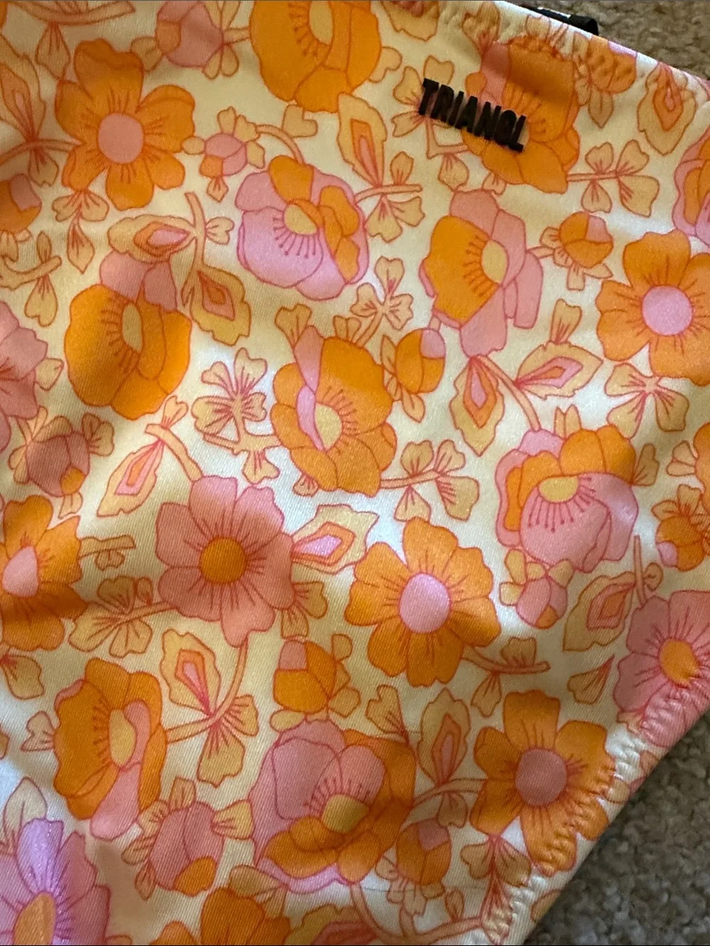 triangl swimwear Orange Pink Floral Underwire Bikini